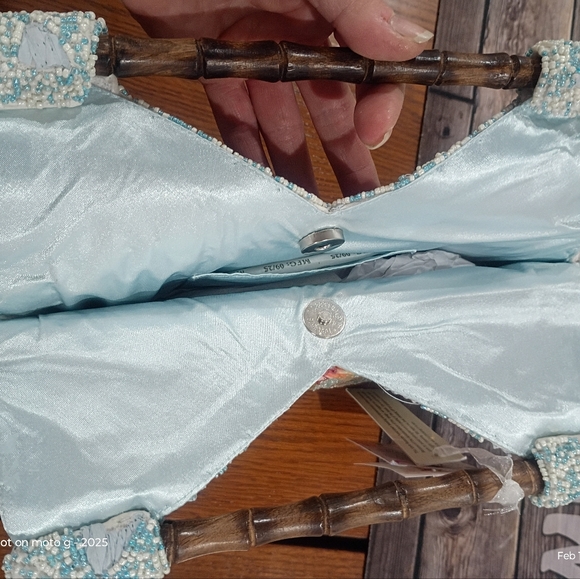 Viral Flamingo Beaded Bag With Bamboo Handle - Picture 8 of 9